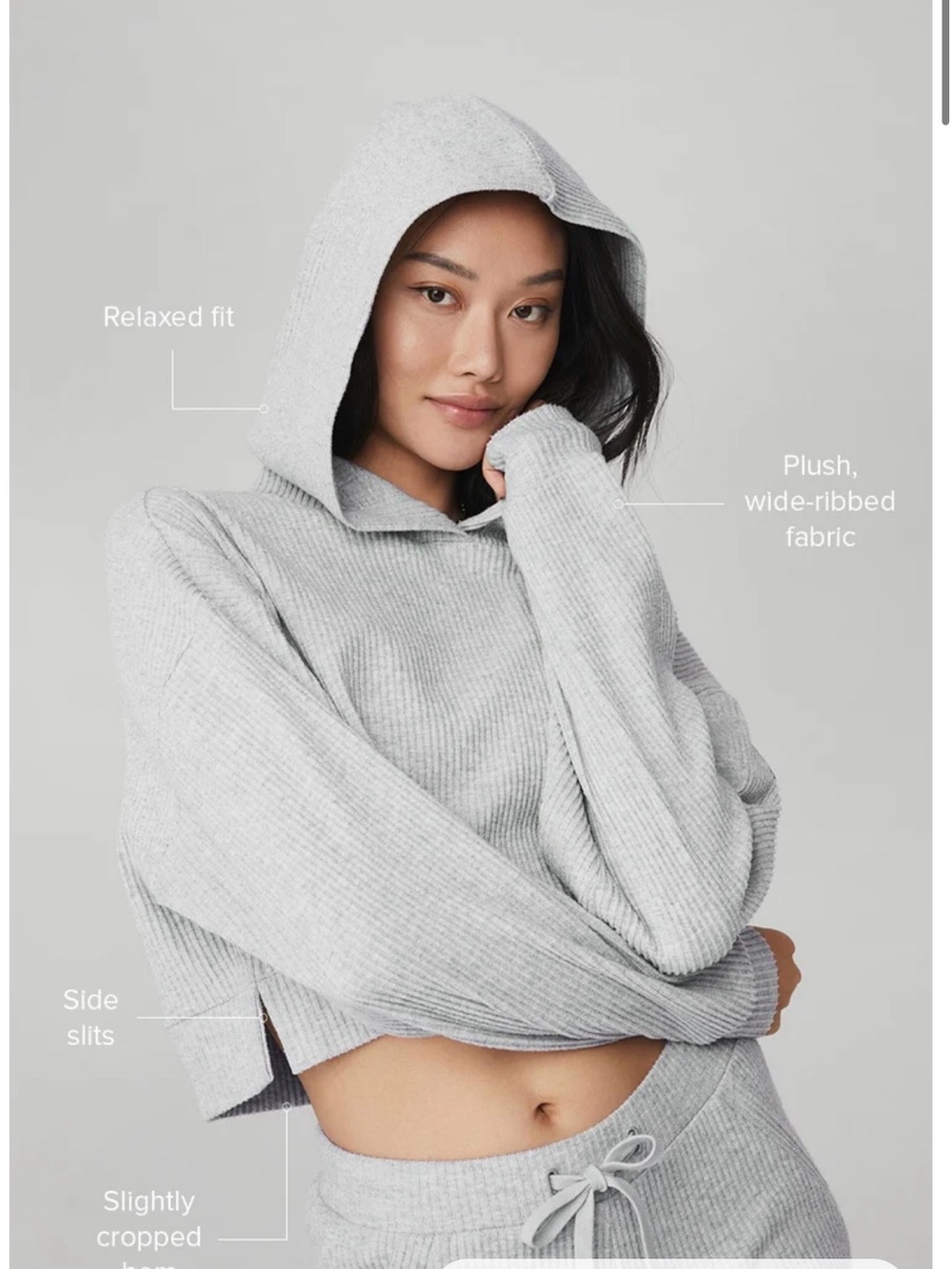 Alo muse gray hoodie in large